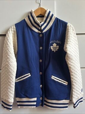 Toronto Maple Leafs Varsity Jacket in Blue & White